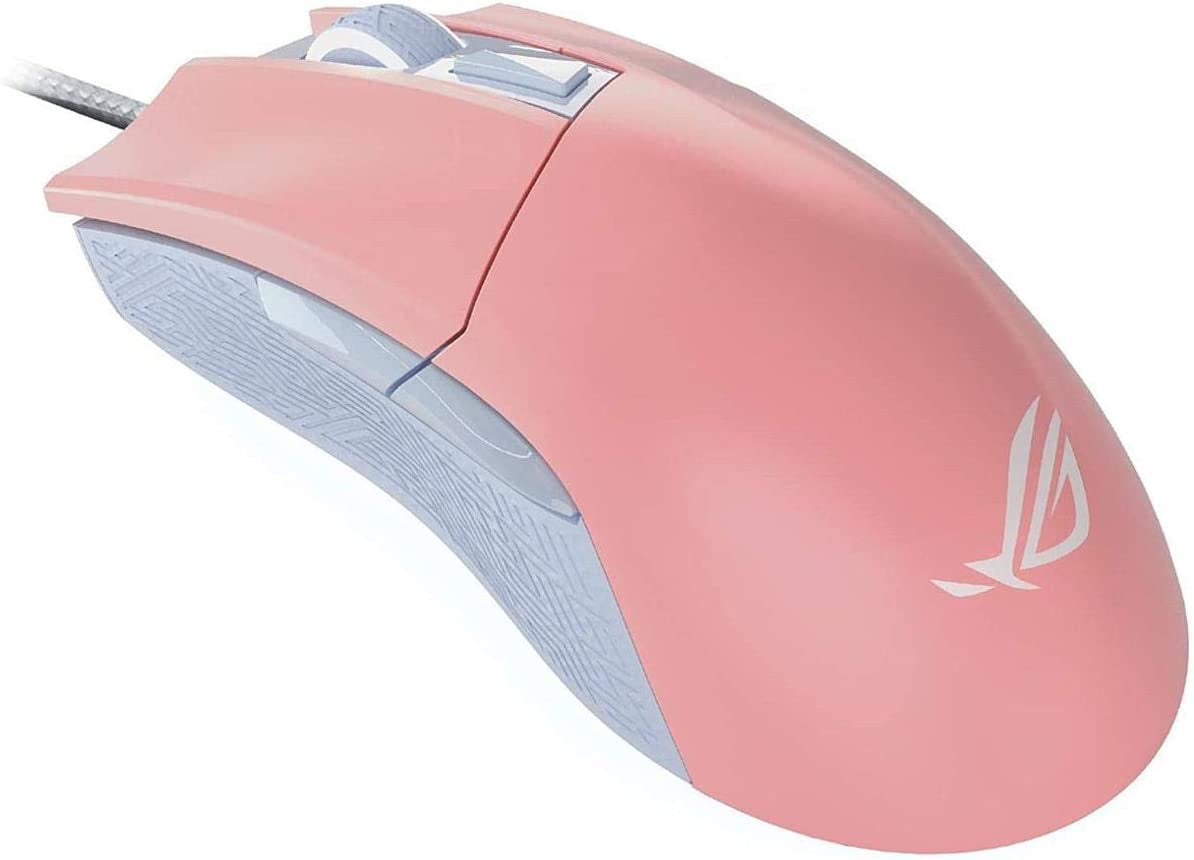 Optical Gaming Mouse - ROG Gladius II Origin Limited Edition PNK | Ergonomic Right-Handed PC Gaming Mouse for FPS Games | 12000 DPI Optical Sensor | Aura Sync RGB, ROG Armoury II | Pink