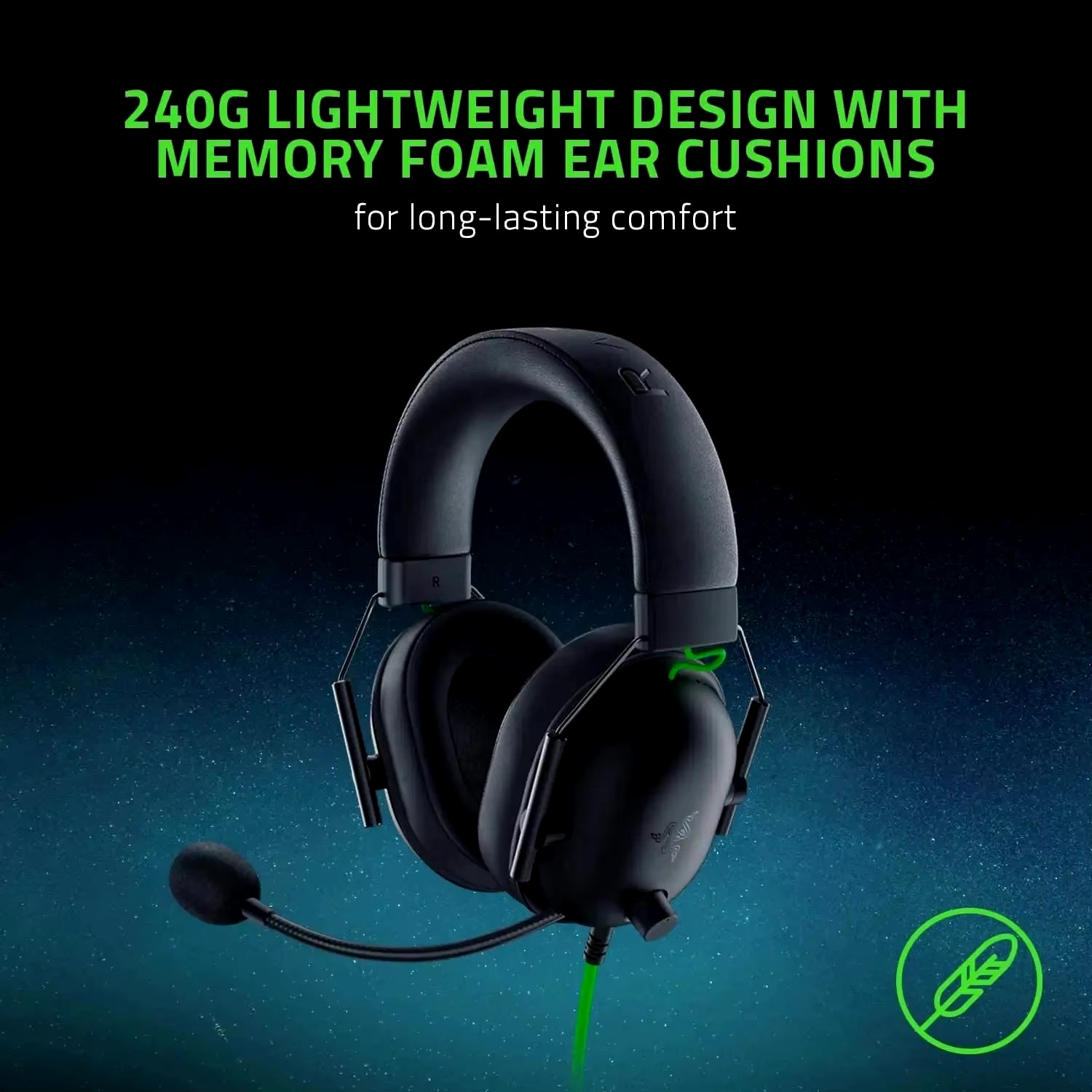 Blackshark V2 X Wired Esports Headset Advanced Passive Noise Cancellation, 7.1 Surround Sound, Hyperclear Cardioid Mic