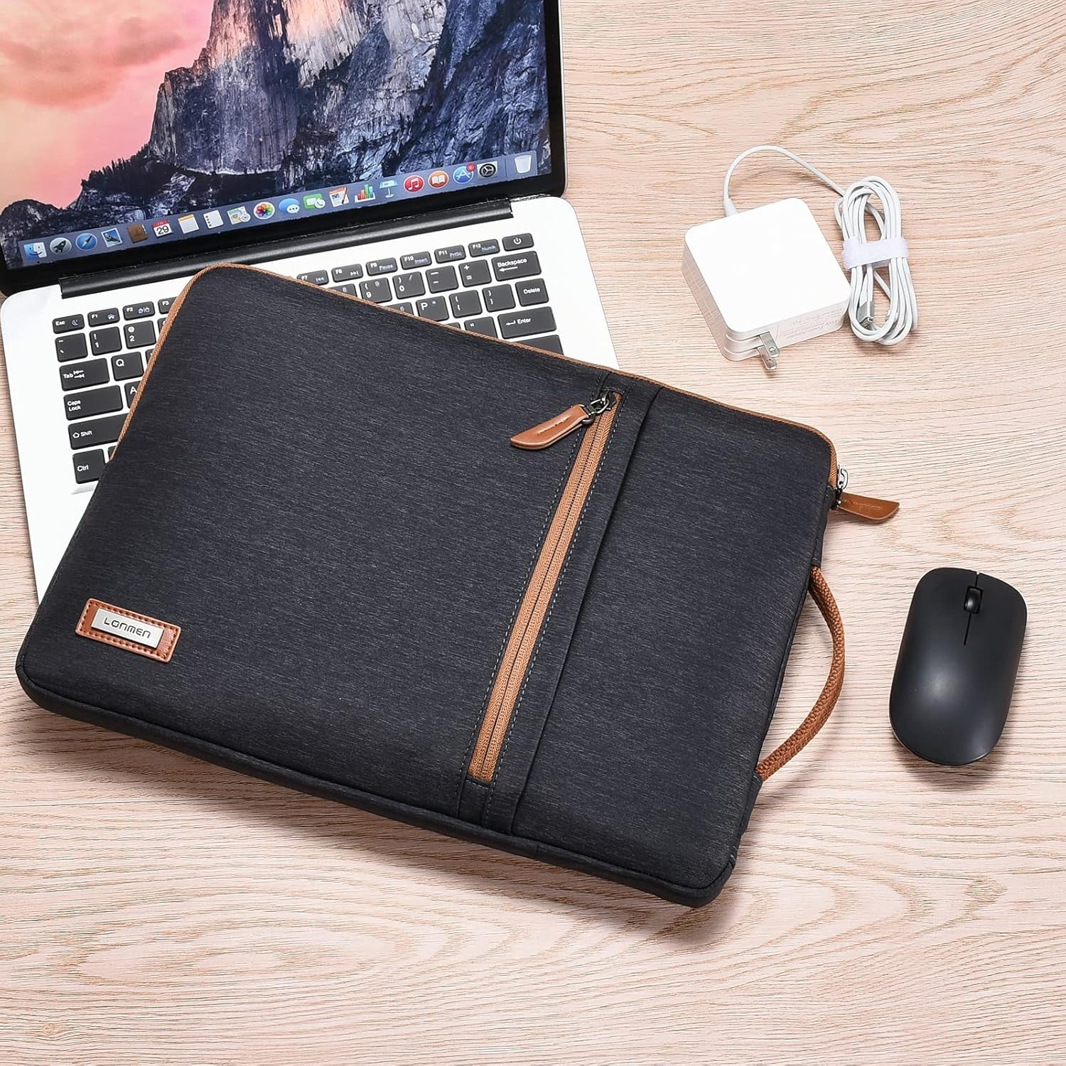 13-13.3 Inch Laptop Sleeve Case Water-Resistant Handle Bag for Macbook Air/Surface Book/Lenovo Flex 6/Thinkpad L380 X380 Yoga/X1 Carbon/Hp Elitebook 830 G5/Dell Inspiron 14/ASUS Zenbook UX330UA