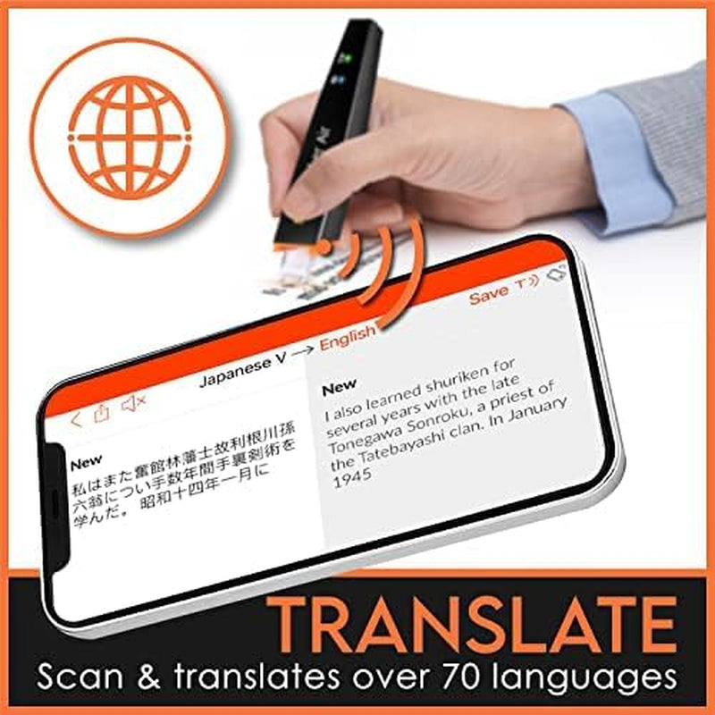 Air Reading Pen & Pen Scanner | Translator Pen for Dyslexia, Students & Professionals - Compatible with Mac, Windows, Ios & Android