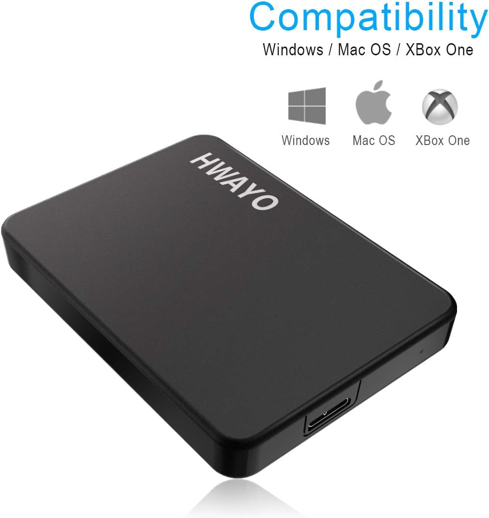 1TB Portable External Hard Drive Ultra Slim 2.5'' USB 3.0 HDD Storage for PC, Desktop, Laptop, Macbook, Chromebook, Xbox One