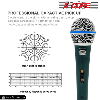 5Core XLR Microphone Dynamic Mic Karaoke Singing Studio Microfono Handheld Mics