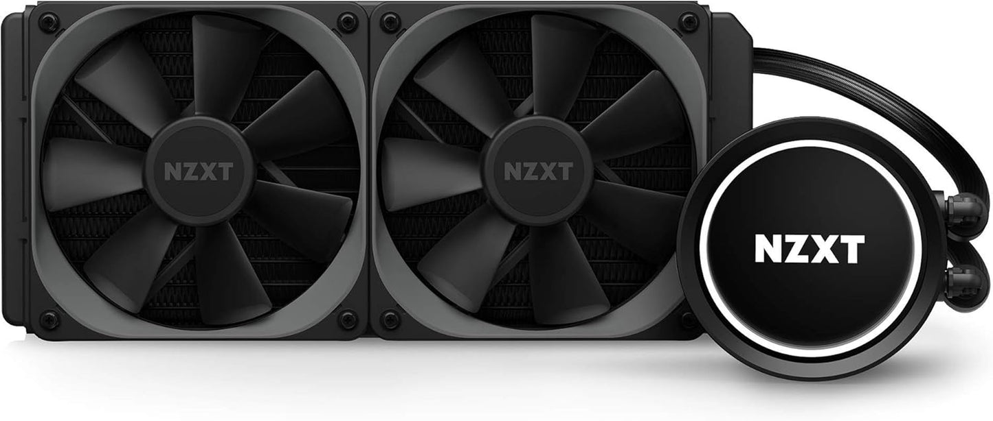 Kraken X53 240Mm - RL-KRX53-01 - AIO RGB CPU Liquid Cooler - Rotating Infinity Mirror Design - Improved Pump-Powered by CAM V4-RGB Connector-Aer P 120Mm Radiator Fans (2 Included), Black, X Gen 3