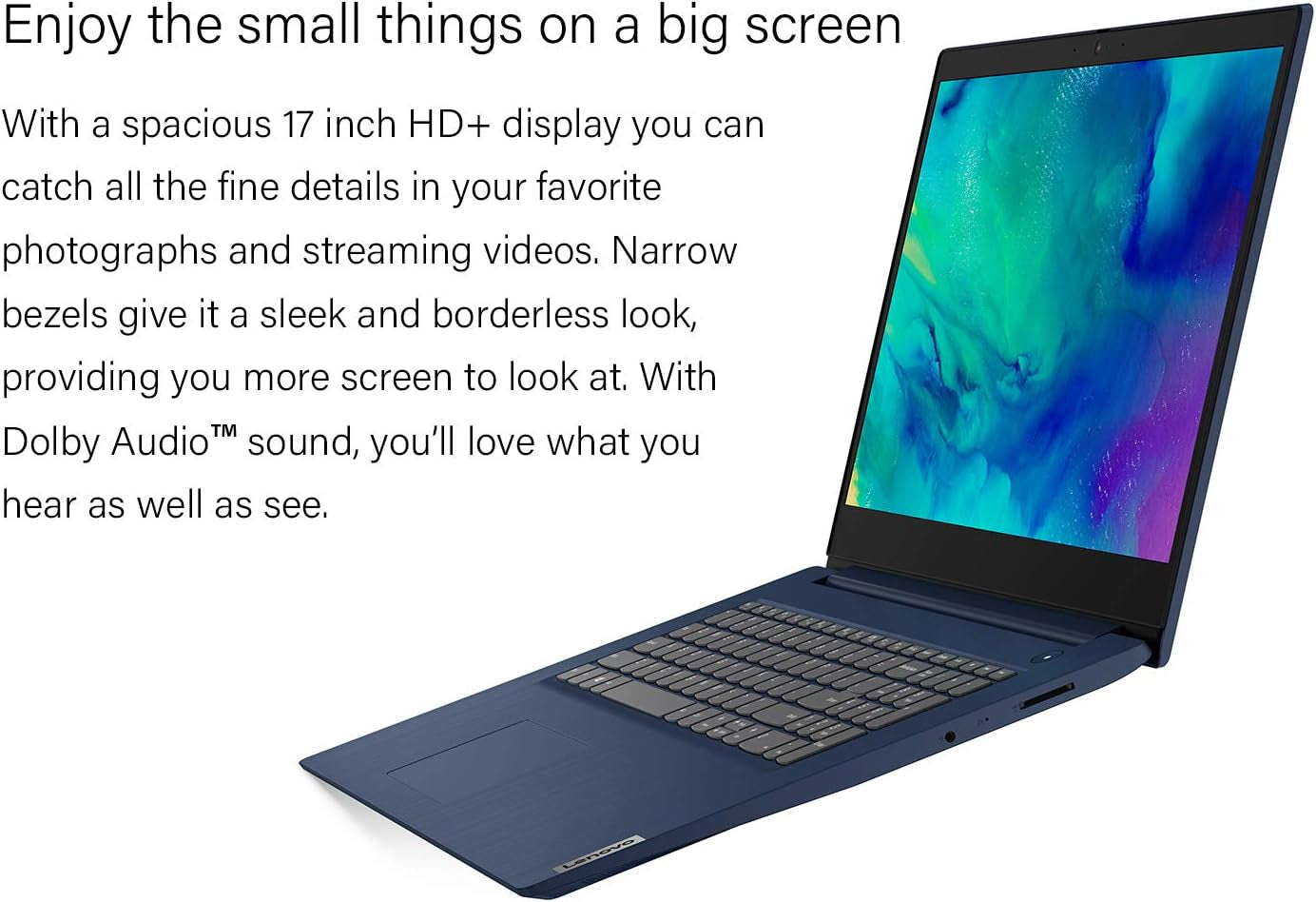 2021 Ideapad 3 Laptop, 17.3" HD+, Intel Core I5-1035G1 Processor, HDMI, Bluetooth, Wi-Fi, Webcam, Online Class, Zoom, Windows 10, Abyss Blue, KKE Bundle (20GB RAM | 1TB SSD)