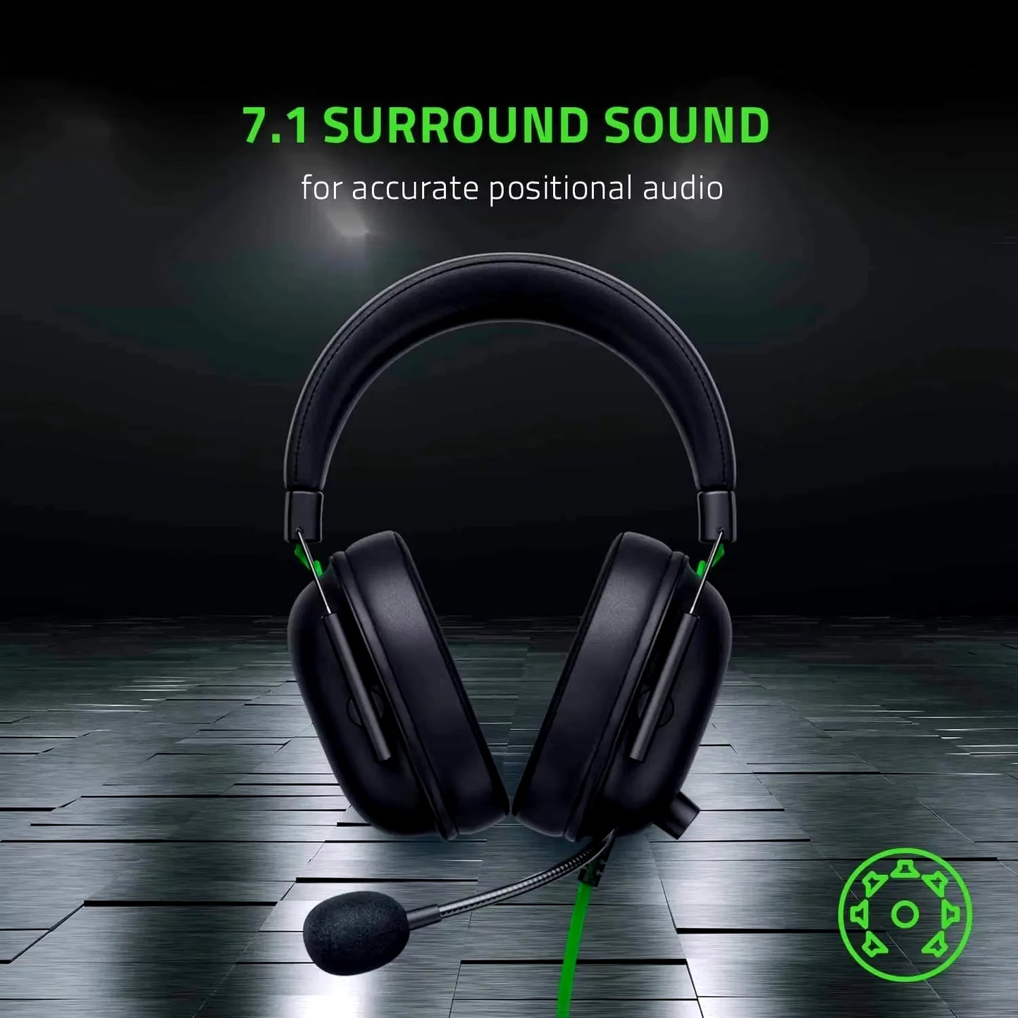 Blackshark V2 X Wired Esports Headset Advanced Passive Noise Cancellation, 7.1 Surround Sound, Hyperclear Cardioid Mic