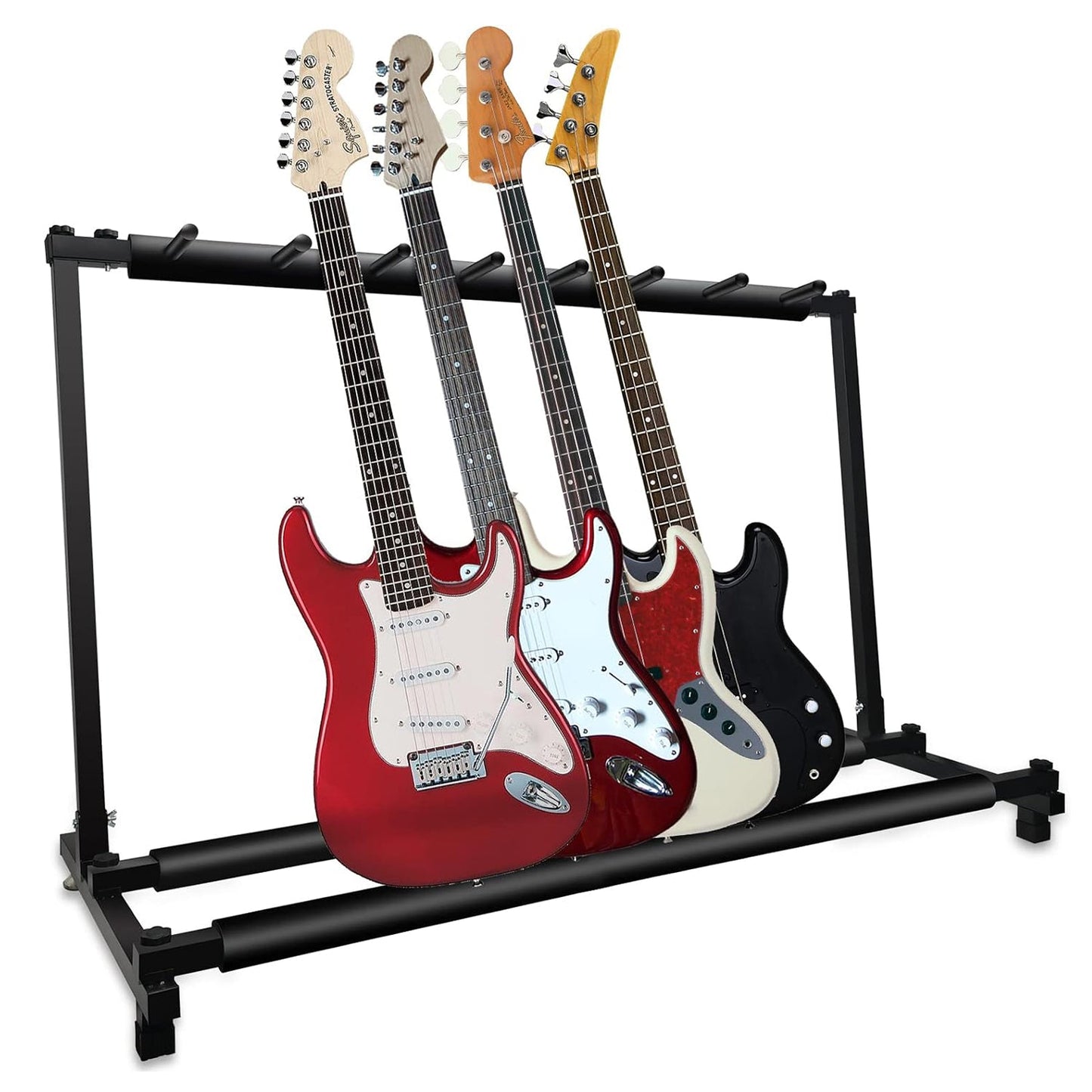 5 Core Multi Guitar Rack Stand Floor 7 Slot Adjustable Flying V Guitars Holder