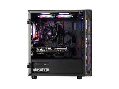 Gaming PC Desktop Computer, AMD Ryzen 5 5600 3.7Ghz, Geforce RTX 2060 Super, 16GB DDR4, NVME 500G SSD, 6RGB Fans, Wifi,Win 11 Ready,Gamer Desktop Computer,New