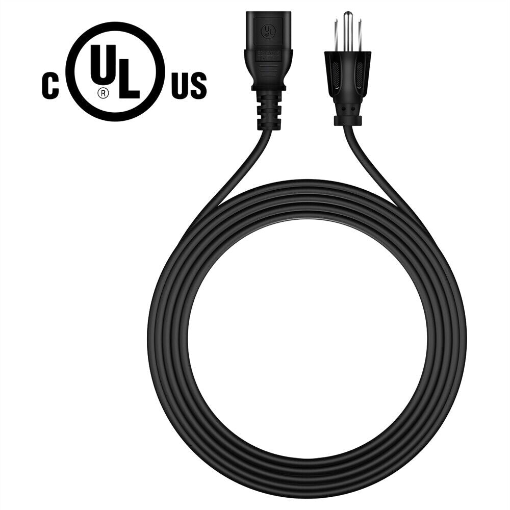 6Ft UL AC Power Cord Cable for Viewsonic 24" VP2458 VP2468 Computer Monitor